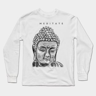 Meditate Buddha Long Sleeve T-Shirt